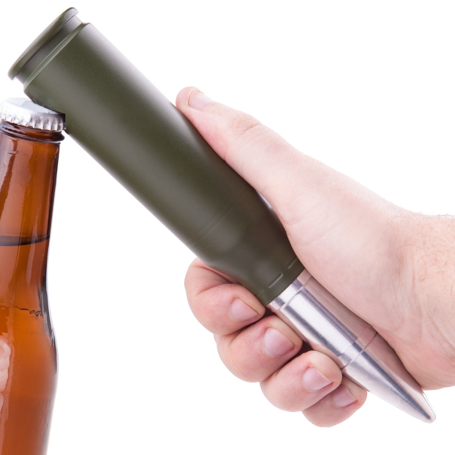 25MM Bushmaster Bullet Bottle Opener in Olive Drab